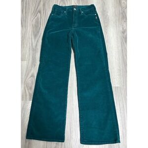 Silver Jeans Co Corduroy Wide Leg Trousers Teal Size 27L31